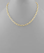 10mm Brass Paperclip Chain Necklace