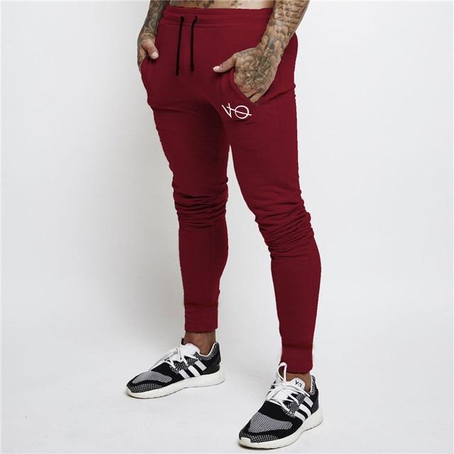 gym red joggers