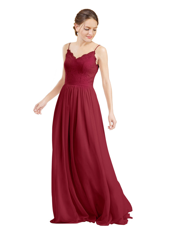 maroon gown for bridesmaid