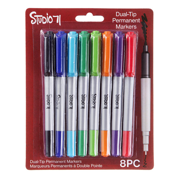 Crayola Signature Dual-Tip Markers, Brush & Detail - 16 markers