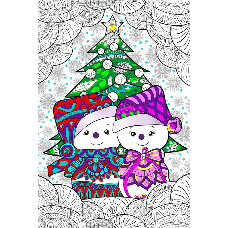 Coloring Poster Happy Holiday Coloring Wall Marker Crayon - Temu