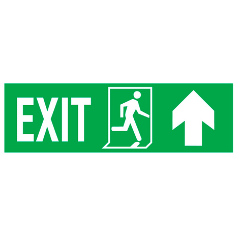 IMO Sign Exit Left-man Run Right-arrow Up IMPA 334401 150x400mm ...