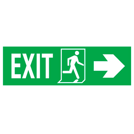 IMO Sign Exit Left-man Run Right-arrow Right IMPA 334405 150x400mm ...