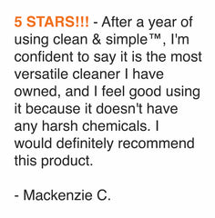 clean & simple SUPER CLEANER concentrate review Mackenzie C.