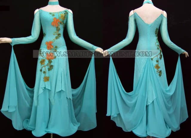 ballroom dancing apparels for sale,quality ballroom competition dance garment,dance team costumes