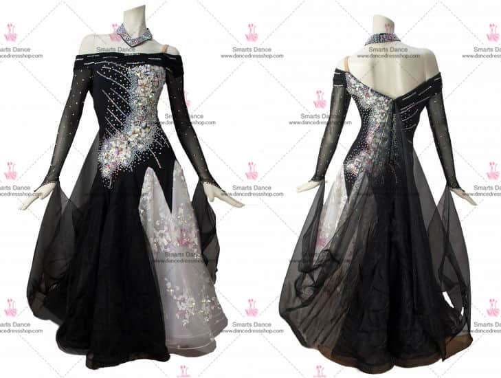 Ballroom Gowns,Custom Made Ballroom Dress Black BD-SG2842,Ballroom Dancewear,Ballroom Dance Costumes