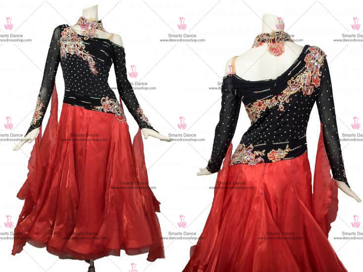 Ballroom Dance Costumes,Ballroom Costume For Female Red BD-SG2844,Ballroom Dresses,Ballroom Dance Clothes