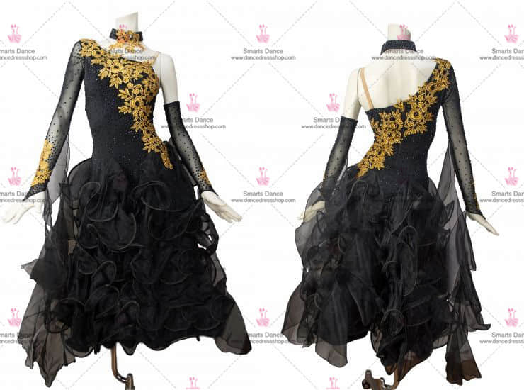 Ballroom Dancewear,Tailor Made Ballroom Dress Black BD-SG2847,Ballroom Costume For Female,Ballroom Dance Customes