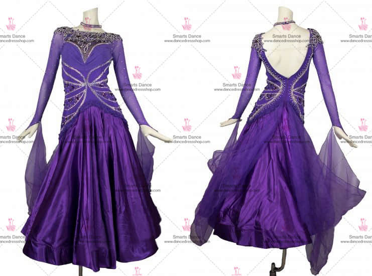 Ballroom Dance Costumes,Ballroom Dance Competition Dresses Purple BD-SG2848,Ballroom Dresses For Sale,Ballroom Costumes