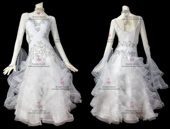 Ballroom Dancewear,Ballroom Dresses For Sale White BD-SG2857,Ballroom Dancewear,Ballroom Dress