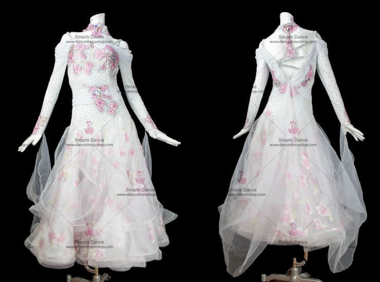 Ballroom Dresses,Waltz Dance Dresses White BD-SG2871,Ballroom Clothes,Latin Ballroom Dresses