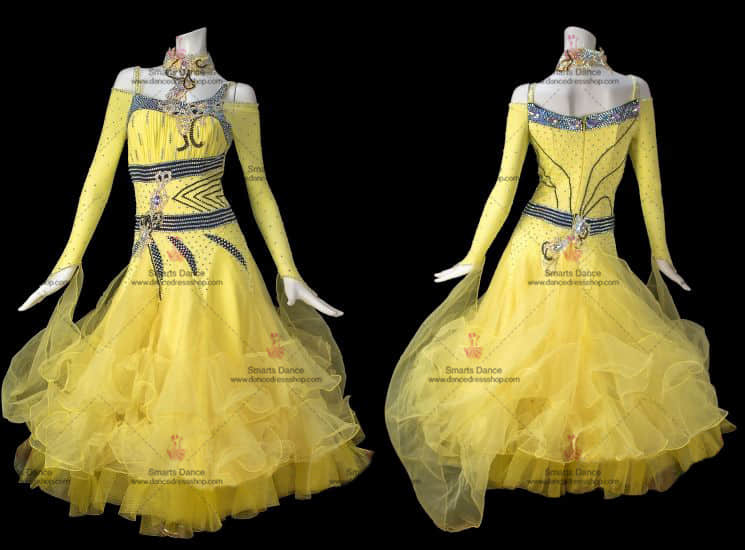 Ballroom Dresses For Sale,Latin Ballroom Dresses Yellow BD-SG2876,Ballroom Dance Clothes,Womens Ballroom Dress