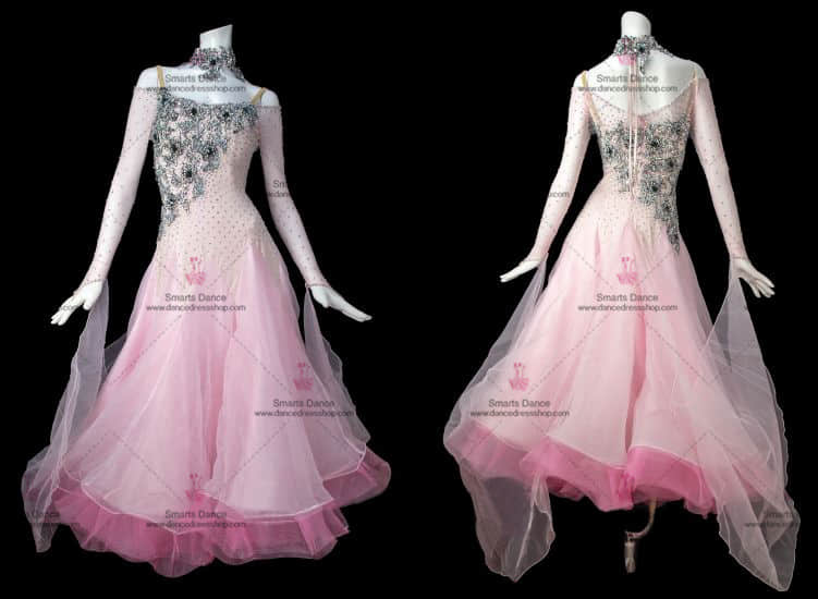 Ballroom Dance Costumes,Ballroom Dance Customes Pink BD-SG2884,Ballroom Gowns,Ballroom Costume For Female