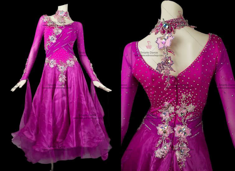 Ballroom Dance Dresses For Sale,Waltz Dance Dresses Pink BD-SG2886,Womens Ballroom Dress,Ballroom Dance Costumes For Competition