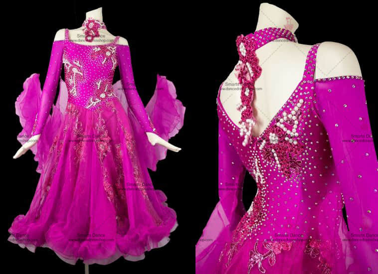 Latin Ballroom Dresses,Custom Made Ballroom Dress Pink BD-SG2887,Ballroom Dance Dresses,Ballroom Dance Clothes
