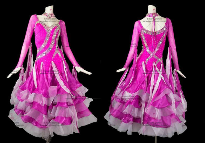 Ballroom Dance Clothes,Womens Ballroom Dress Pink BD-SG2911,Ballroom Dancewear,Ballroom Dance Customes