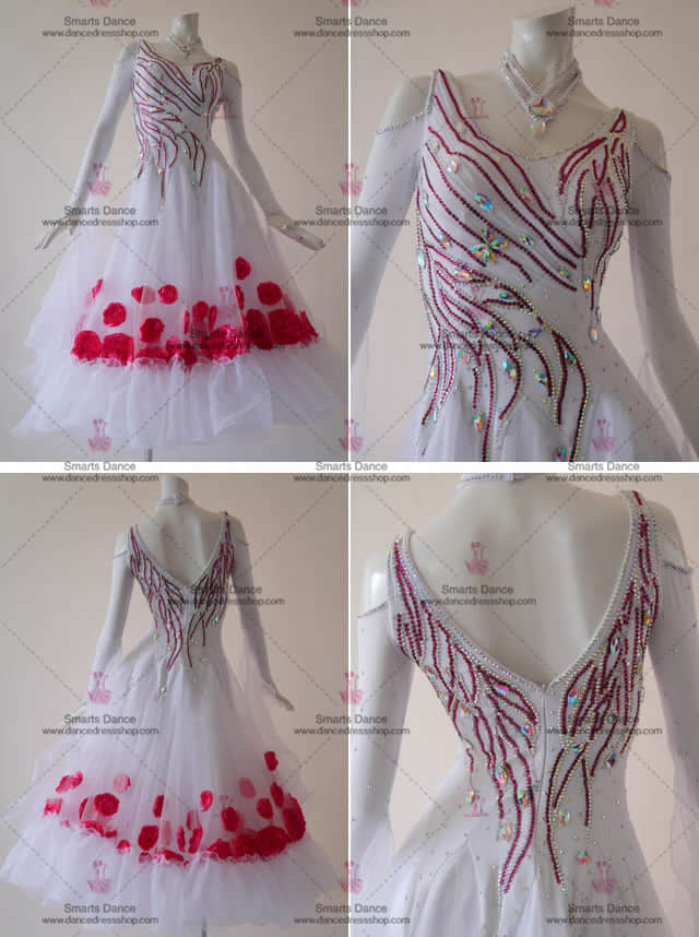 Ballroom Dresses For Sale,Custom Made Ballroom Dress White BD-SG2930,Waltz Dance Dresses,Ballroom Dresses For Sale