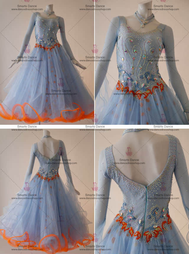 Womens Ballroom Dress,Ballroom Dance Costumes Blue BD-SG2937,Ballroom Dancewear,Ballroom Costumes