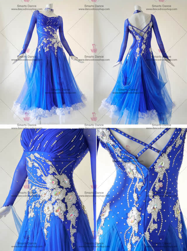 Ballroom Dance Gowns,Ballroom Costume For Female Blue BD-SG2946,Ballroom Dresses For Sale,Ballroom Dance Costumes For Competition