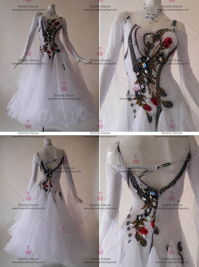 Waltz Dance Dresses,Ballroom Dance Clothes White BD-SG2952,Affordable Ballroom Competition Dresses,Ballroom Dance Costumes For Competition