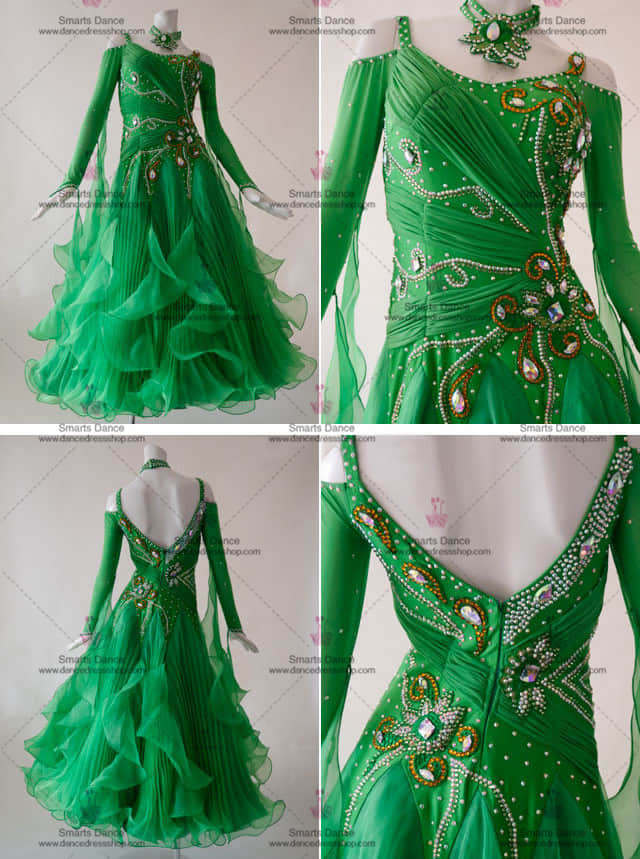 Tailor Made Ballroom Dress,Affordable Ballroom Dress Green BD-SG2953,Ballroom Dance Competition Dresses,Latin Ballroom Dresses