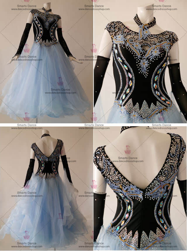 Amazon.com: YDHTIZ Ballroom Dance Costumes Strapless Modern Dancing Dresses  Waltz Competition Dancewear Foxtrot Dress Blue : Clothing, Shoes & Jewelry