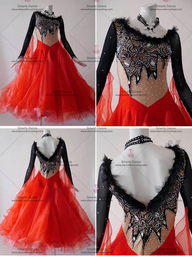 Waltz Dance Dresses,Ballroom Costume For Female Red BD-SG2973,Ballroom Gowns,Affordable Ballroom Competition Dresses
