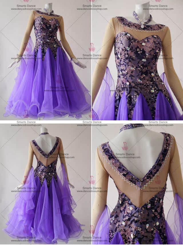Waltz Dance Dresses,Ballroom Dancewear Purple BD-SG2977,Affordable Ballroom Dress,Ballroom Dresses For Sale