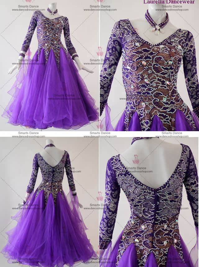 Ballroom Dance Costumes For Competition,Ballroom Dress Purple BD-SG2981,Ballroom Costumes,Ballroom Dance Dresses