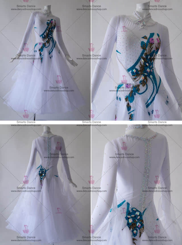Ballroom Clothes,Ballroom Dresses For Sale White BD-SG2999,Affordable Ballroom Dress,Ballroom Costume For Female