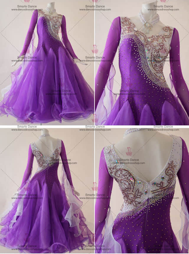 Ballroom Dancewear,Ballroom Dance Costumes For Competition Purple BD-SG3024,Ballroom Dance Competition Dresses,Ballroom Dresses For Sale