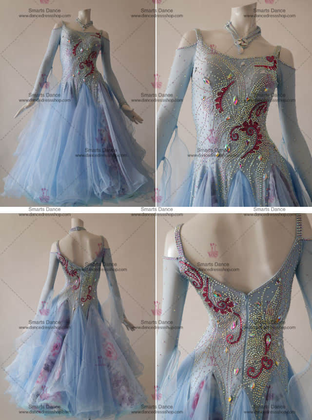 Custom Made Ballroom Dress,Ballroom Dresses For Sale Blue BD-SG3034,Ballroom Dance Gowns,Affordable Ballroom Dress