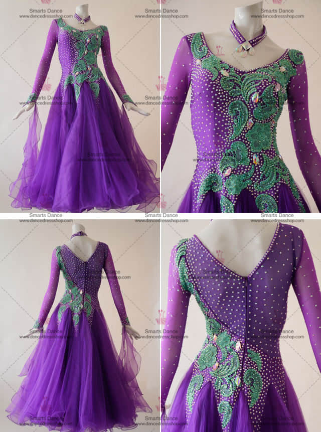 Ballroom Dance Costumes Purple BD-SG3042,Affordable Ballroom Competition Dresses,Ballroom Dresses