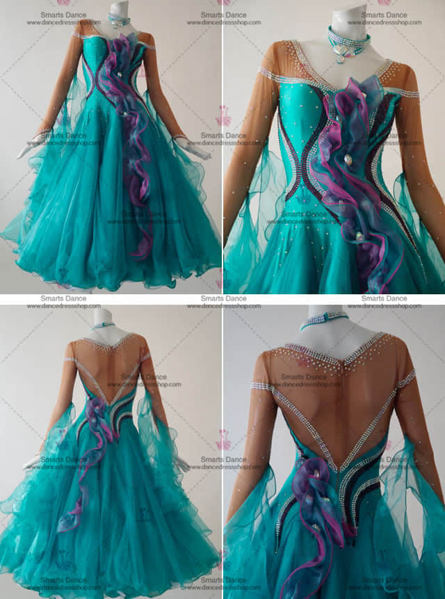 Ballroom Dance Clothes,Womens Ballroom Dress Green BD-SG3043,Ballroom Costume For Female,Ballroom Dance Dresses