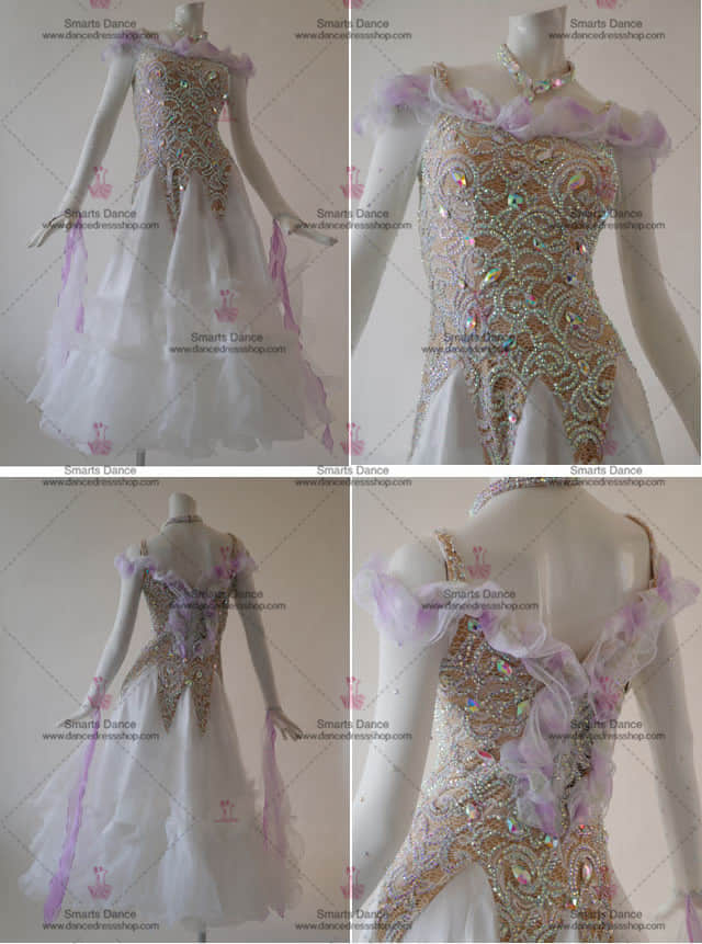 Ballroom Dance Dresses,Affordable Ballroom Dress White BD-SG3054,Ballroom Dresses For Sale,Womens Ballroom Dress