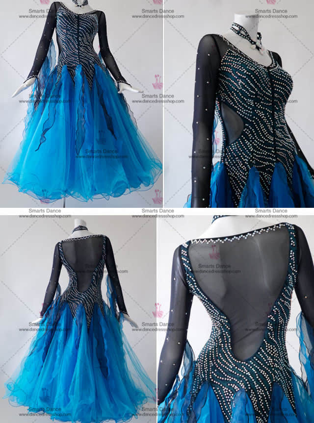 Waltz Dance Dresses,Ballroom Gowns Blue BD-SG3077,Ballroom Dance Costumes For Competition,Ballroom Costume For Female