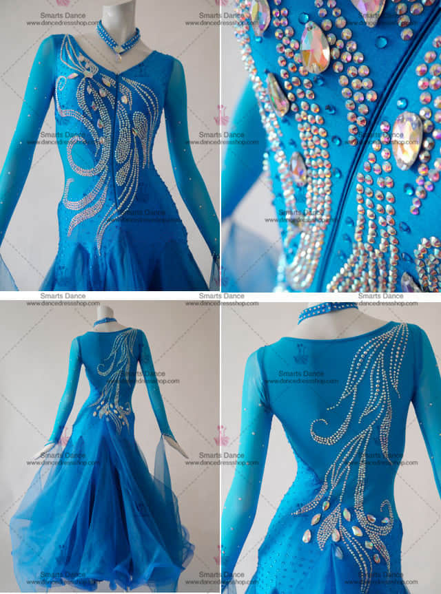 Ballroom Dance Customes,Ballroom Dresses For Sale Blue BD-SG3104,Ballroom Dancewear,Ballroom Dance Clothes