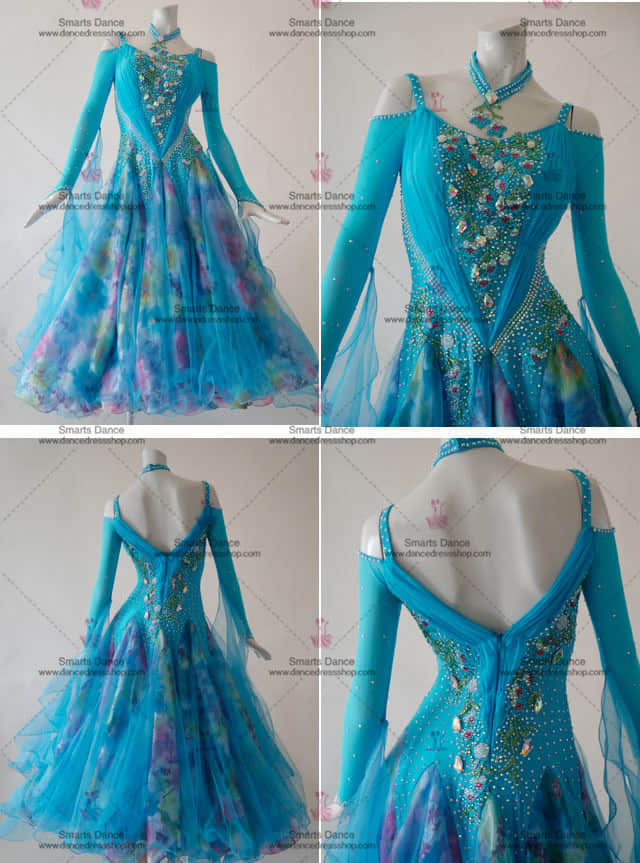 Ballroom Clothes,Ballroom Dress Blue BD-SG3105,Ballroom Costumes,Ballroom Dance Costumes