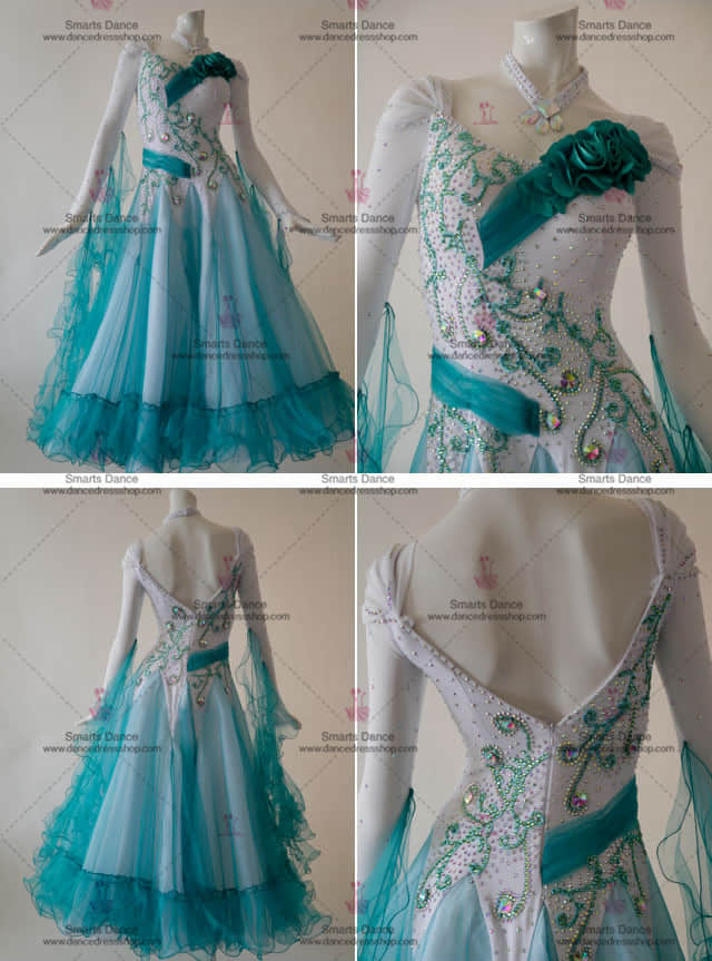 Ballroom Dance Clothes,Custom Made Ballroom Dress Green BD-SG3108,Tailor Made Ballroom Dress,Ballroom Dance Customes