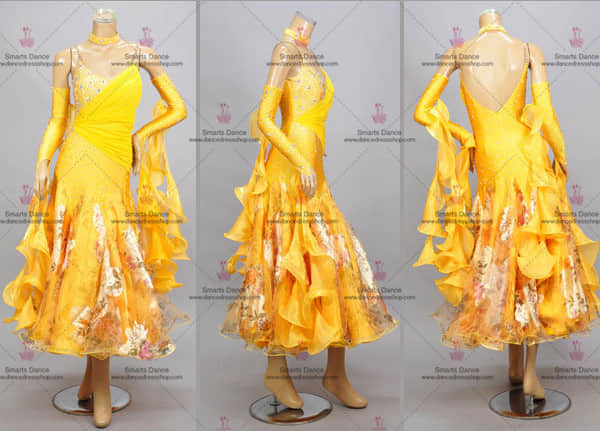 Waltz Dance Dresses,Affordable Ballroom Competition Dresses Yellow BD-SG3120,Ballroom Dance Costumes,Ballroom Dance Dresses