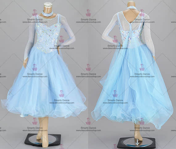 Ballroom Clothes,Ballroom Dresses For Sale Blue BD-SG3133,Ballroom Dance Customes,Affordable Ballroom Competition Dresses