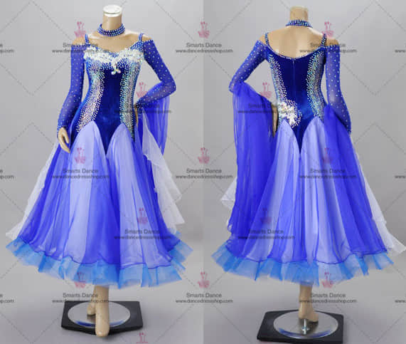 Ballroom Dancewear,Ballroom Gowns Blue BD-SG3140,Ballroom Costume For Female,Affordable Ballroom Dress