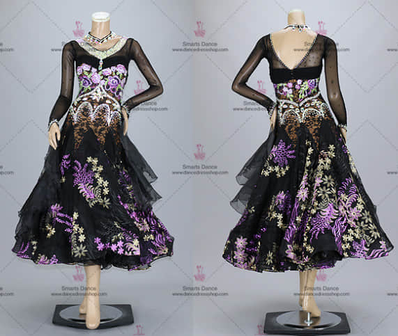 Custom Made Ballroom Dress,Ballroom Dancewear Black BD-SG3154,Ballroom Dance Costumes,Latin Ballroom Dresses