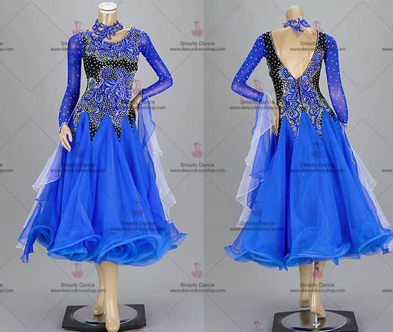 Ballroom Dance Costumes,Ballroom Costume For Female Blue BD-SG3163,Ballroom Dance Competition Dresses,Womens Ballroom Dress