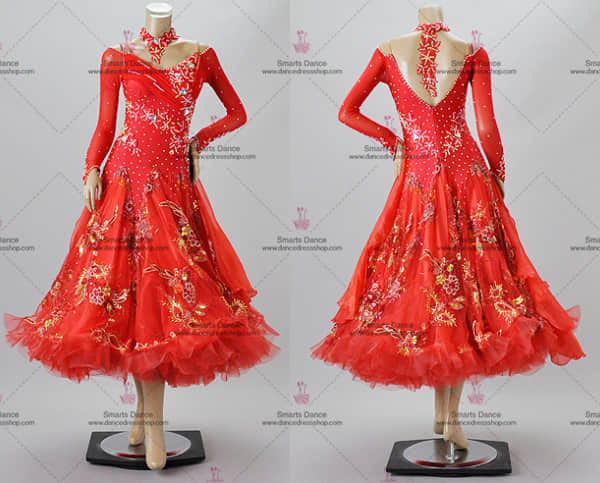Ballroom Dance Costumes For Competition,Ballroom Gowns Red BD-SG3176,Ballroom Dresses For Sale,Ballroom Costume For Female