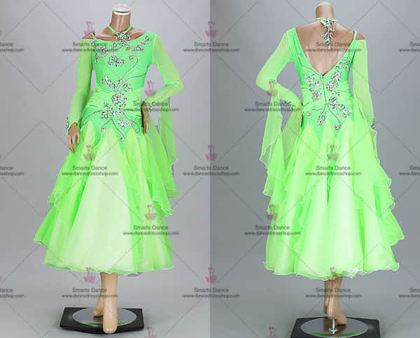 Ballroom Dance Costumes,Ballroom Costume For Female Green BD-SG3196,Tailor Made Ballroom Dress,Ballroom Dress