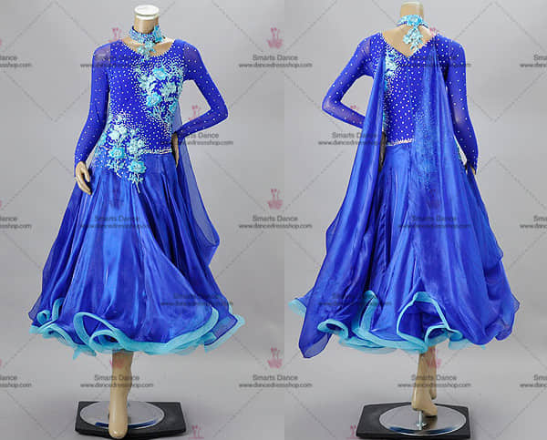 Affordable Ballroom Dress,Ballroom Dance Dresses For Sale Blue BD-SG3197 –  Smarts Dance