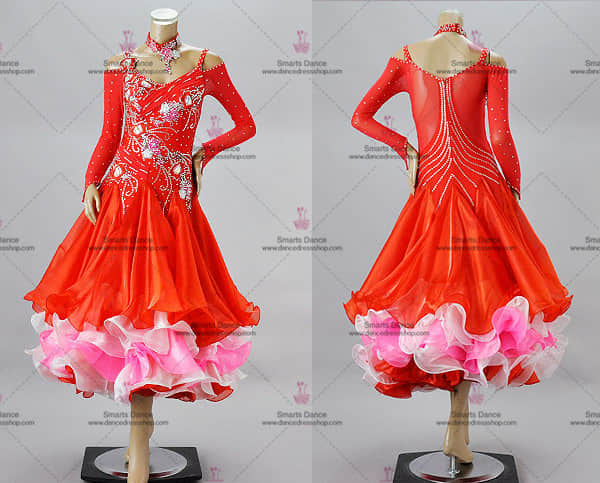 Ballroom Dance Costumes For Competition Multilayer BD-SG3214,Ballroom Dance Dresses,Ballroom Dance Customes