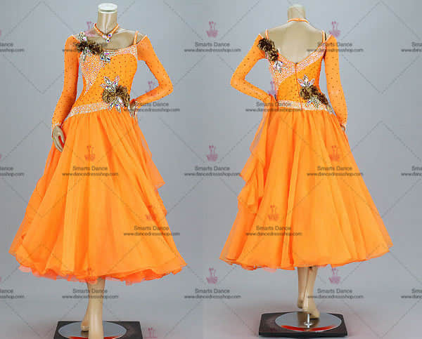 Custom Made Ballroom Dress,Womens Ballroom Dress Orange BD-SG3225,Affordable Ballroom Dress,Ballroom Dresses For Sale