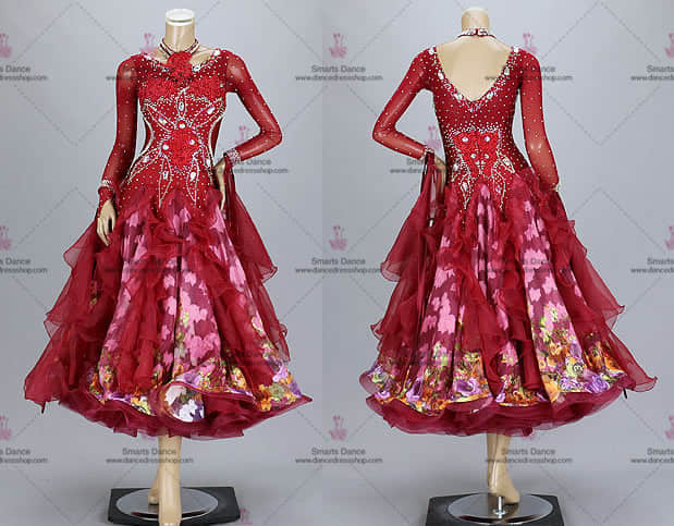Ballroom Costume For Female,Ballroom Dancewear Red BD-SG3240,Waltz Dance Dresses,Custom Made Ballroom Dress